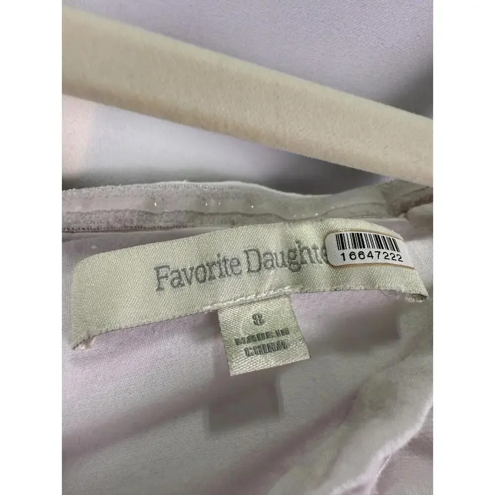 Favorite Daughter White Favorite Linen Dress Size 8 minor fabric pull - Picture 6 of 11